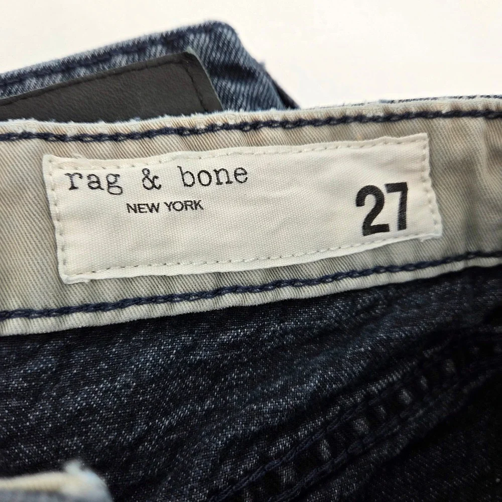 Rag & Bone Andi High-Rise‎ Ankle Wide Leg Cropped Jeans Dark Wash Size 27